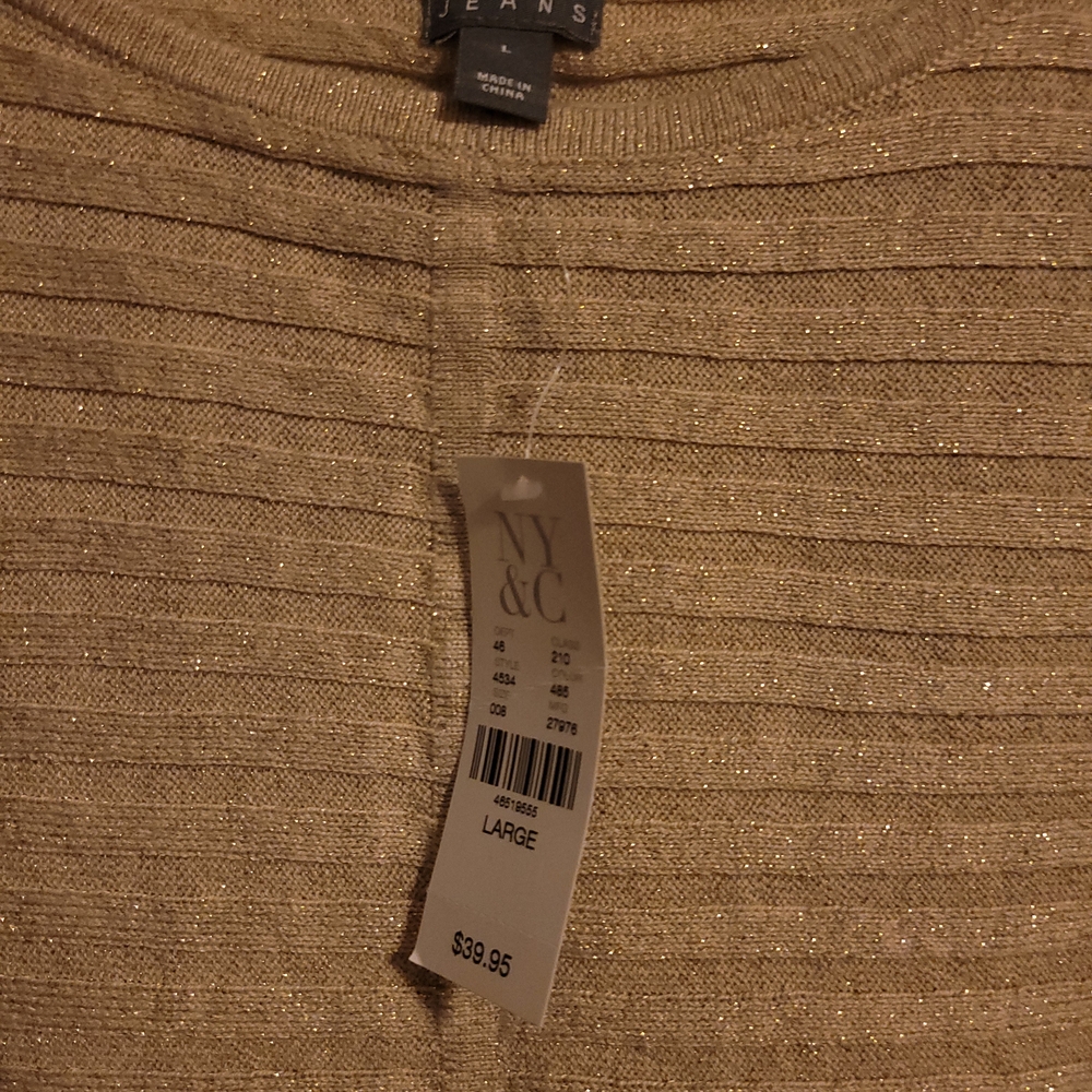 Soho Gold Ribbed Sweater - Picture 5 of 6